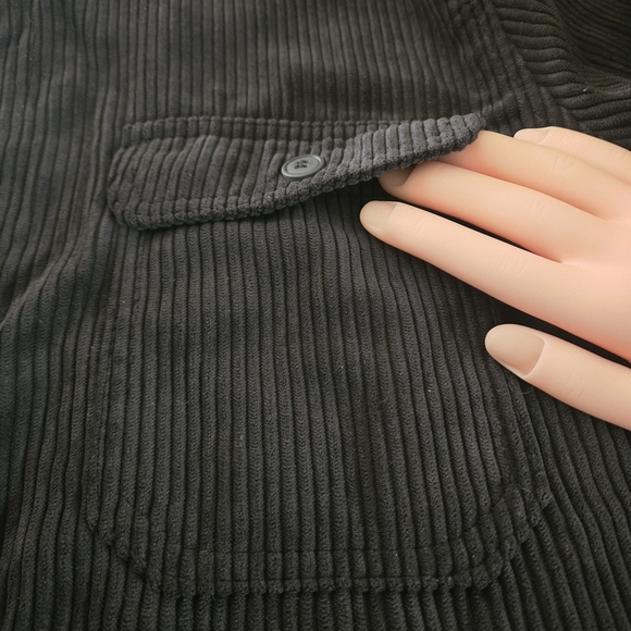 Love Tree Women's L Reversible Wide Wale Corduroy and Flannel Shacket Pockets - Picture 14 of 16